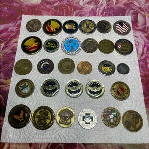 Military challenge coin lot (29)